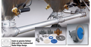 Đĩa sục khí silo, silo fluidizer disc