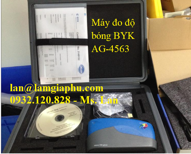 Máy đo độ bóng BYK 4563 chính hãng, đo 3 góc 20°/60°/85°, phù hợp tiêu chuẩn ASTM, ISO.