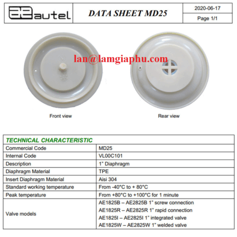 AUTEL 1 Diaphragm