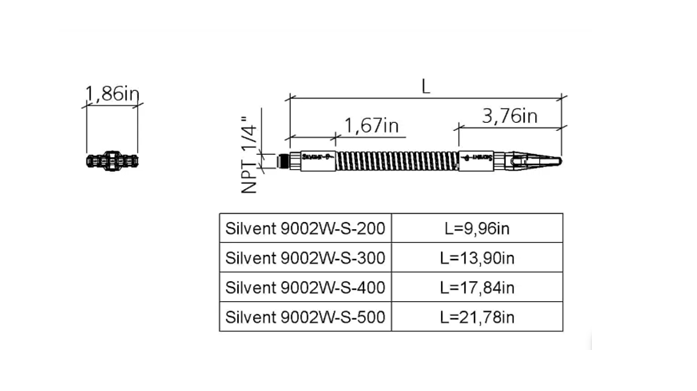 VÒI ​​PHUN KHÍ SILVENT 9002W-S-300