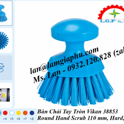 Bàn Chải Tay Tròn Vikan 38853 (màu xanh dương)