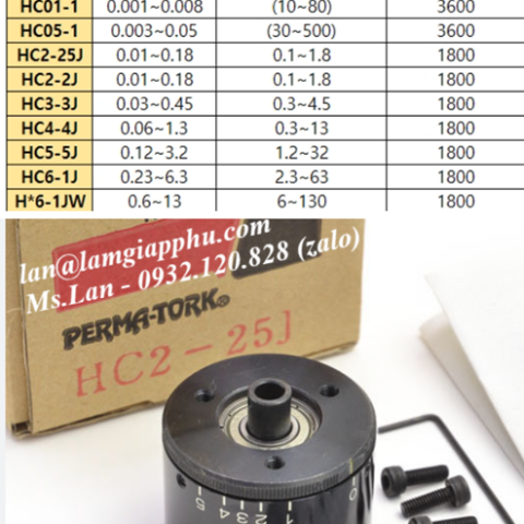 PERMA TORK HC2-25J | Phanh từ Perma-Tork chính hãng