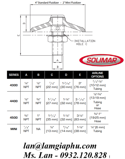 Đĩa sục khí Solimar 4307W